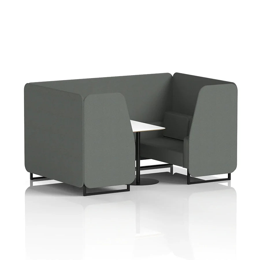 Brixworth Booth in Single Tone - 4 Seater with White Table