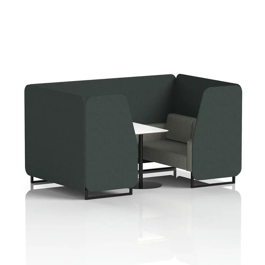 Brixworth Booth in Two Tone - 4 Seater with White Table