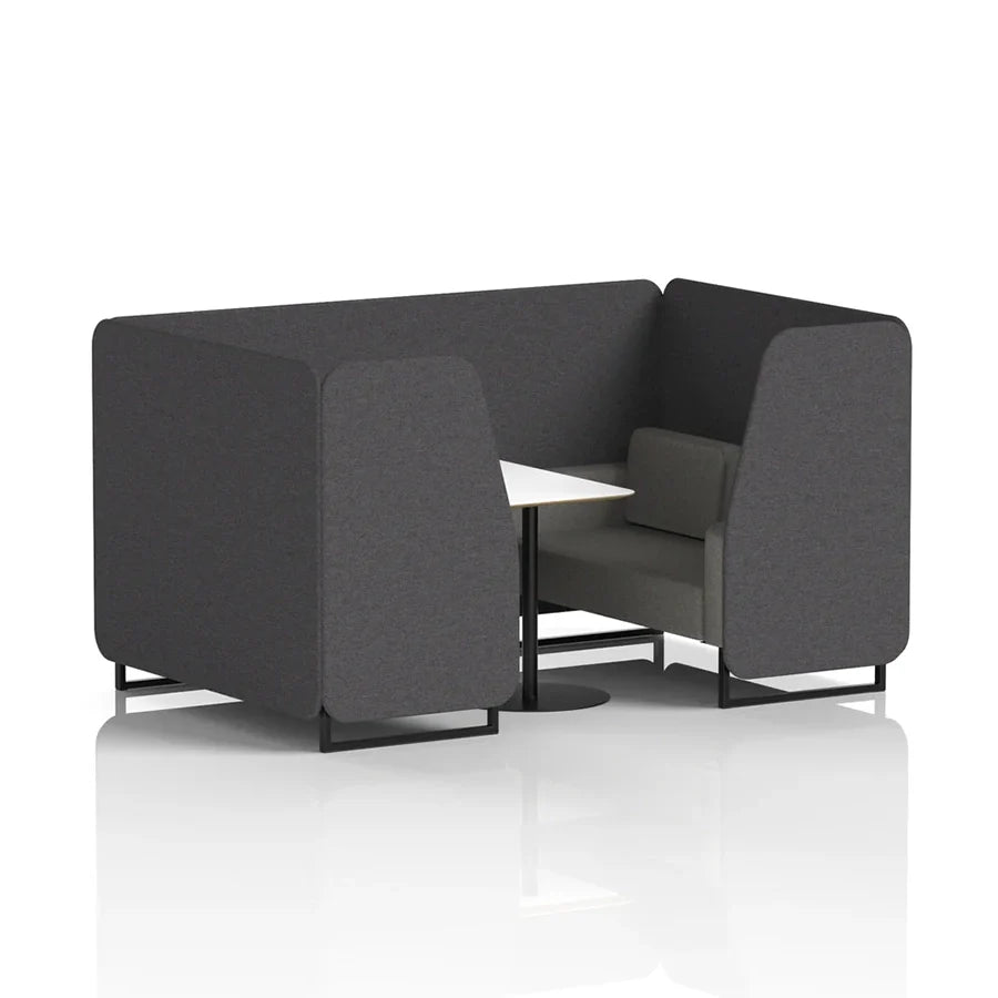 Brixworth Booth in Two Tone - 4 Seater with White Table