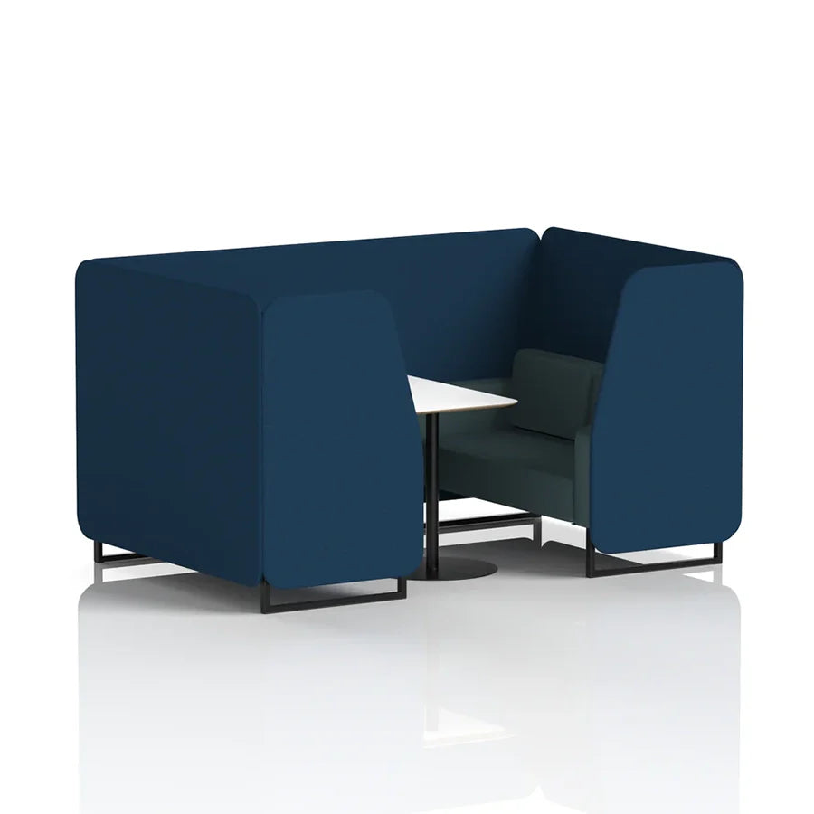 Brixworth Booth in Two Tone - 4 Seater with White Table