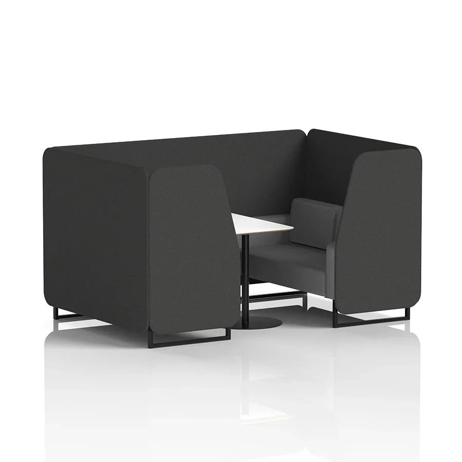 Brixworth Booth in Two Tone - 4 Seater with White Table