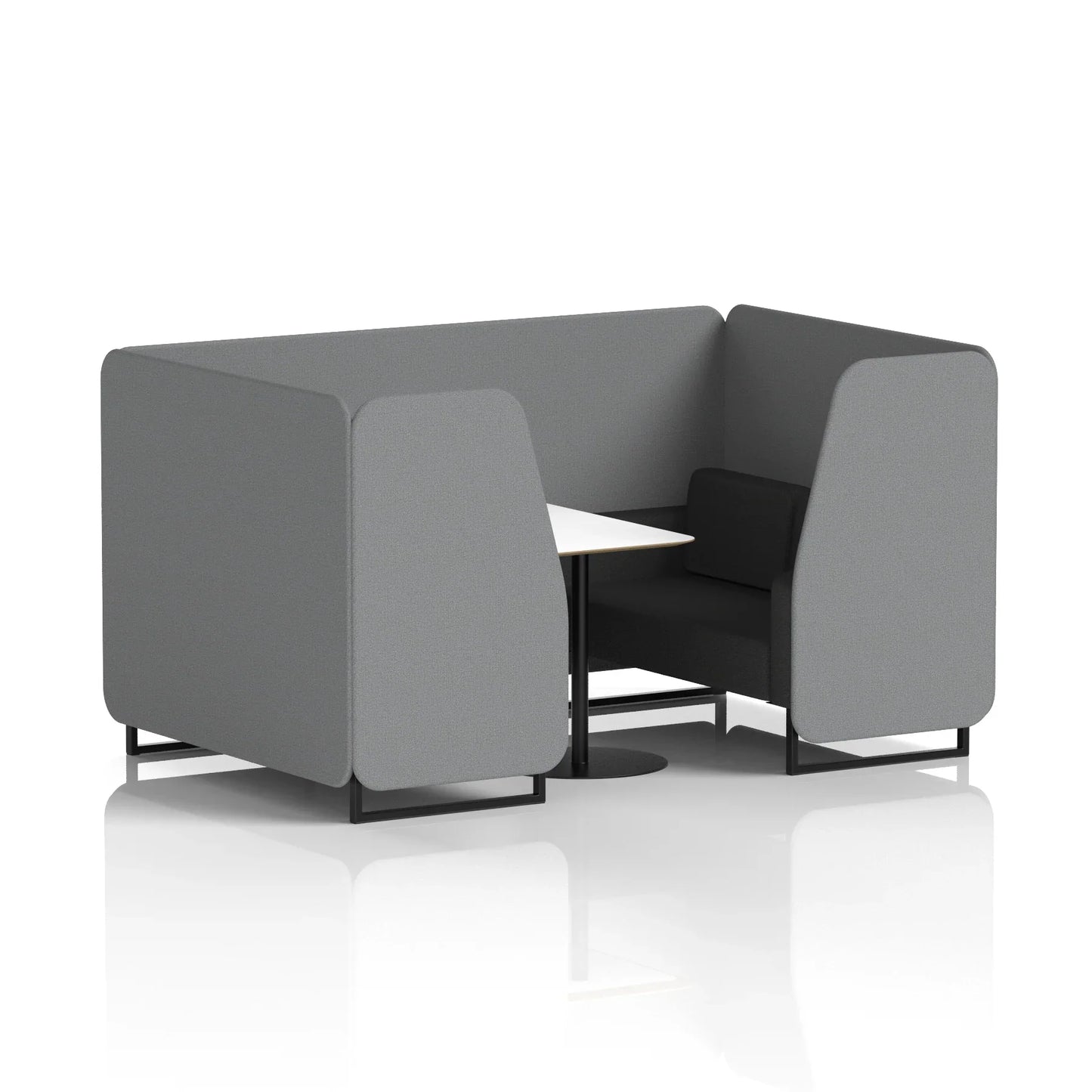 Brixworth Booth in Two Tone - 4 Seater with White Table