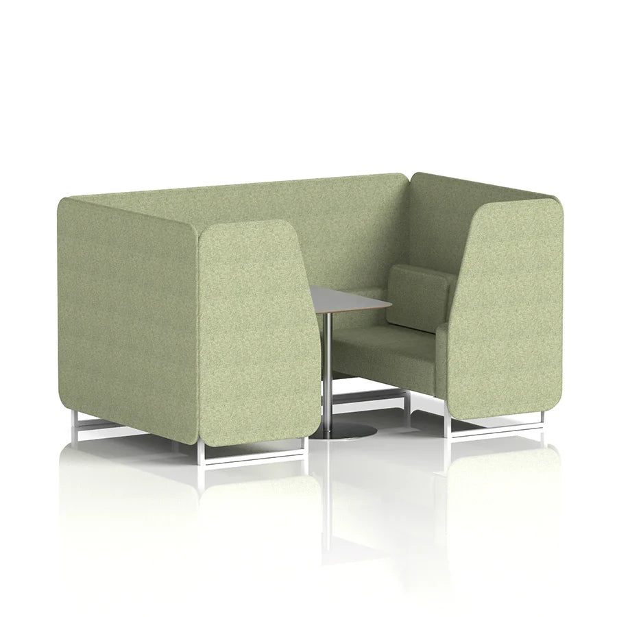 Brixworth Booth in Single Tone - 4 Seater with Grey Table