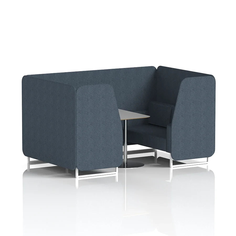 Brixworth Booth in Single Tone - 4 Seater with Grey Table