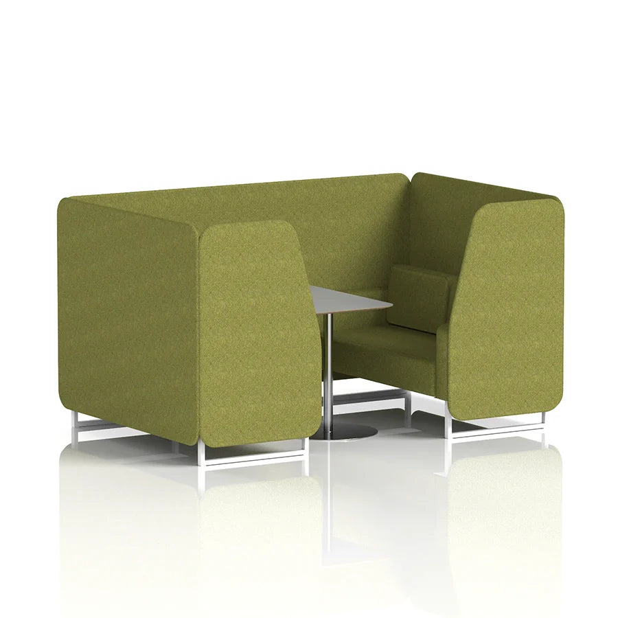 Brixworth Booth in Single Tone - 4 Seater with Grey Table