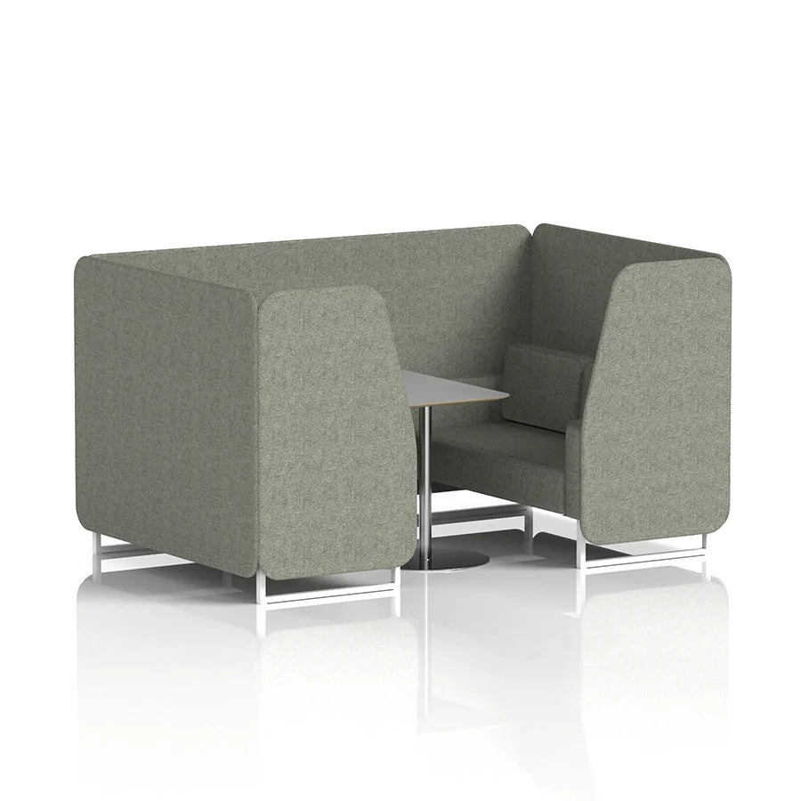 Brixworth Booth in Single Tone - 4 Seater with Grey Table