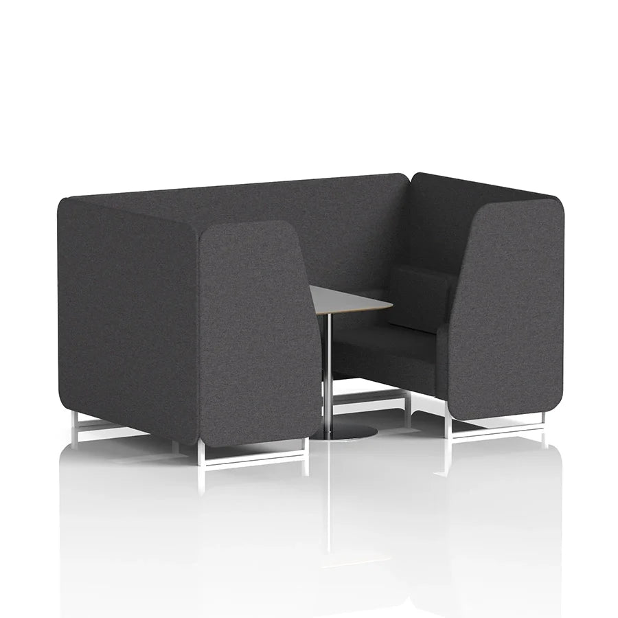 Brixworth Booth in Single Tone - 4 Seater with Grey Table