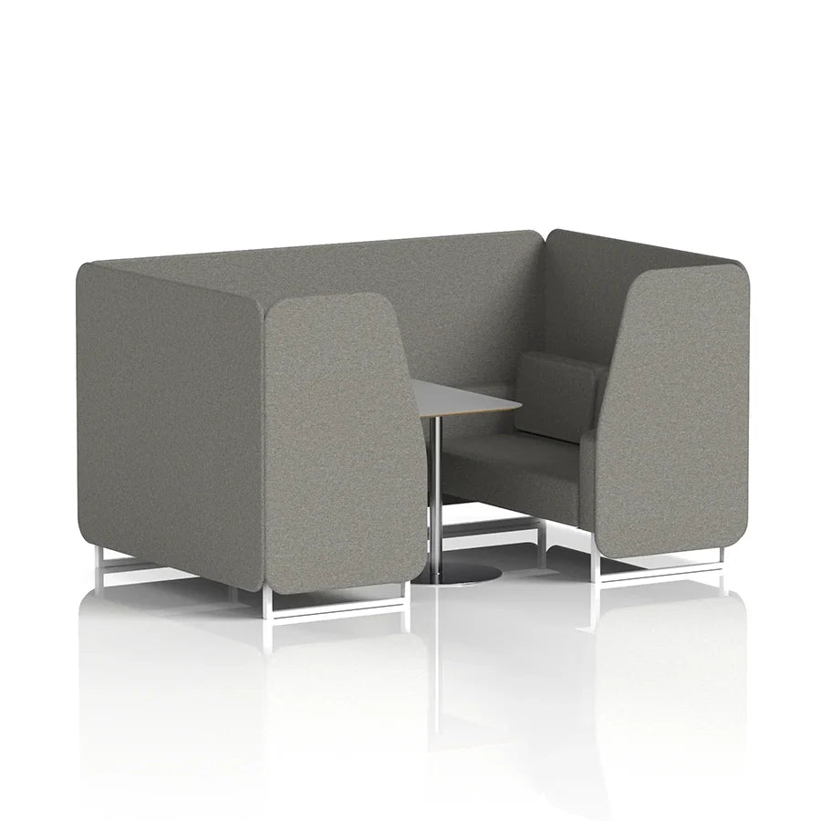 Brixworth Booth in Single Tone - 4 Seater with Grey Table