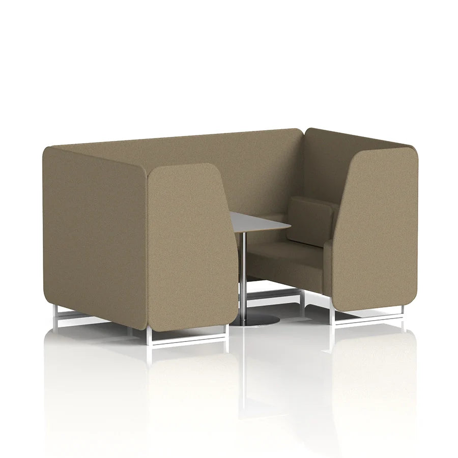 Brixworth Booth in Single Tone - 4 Seater with Grey Table
