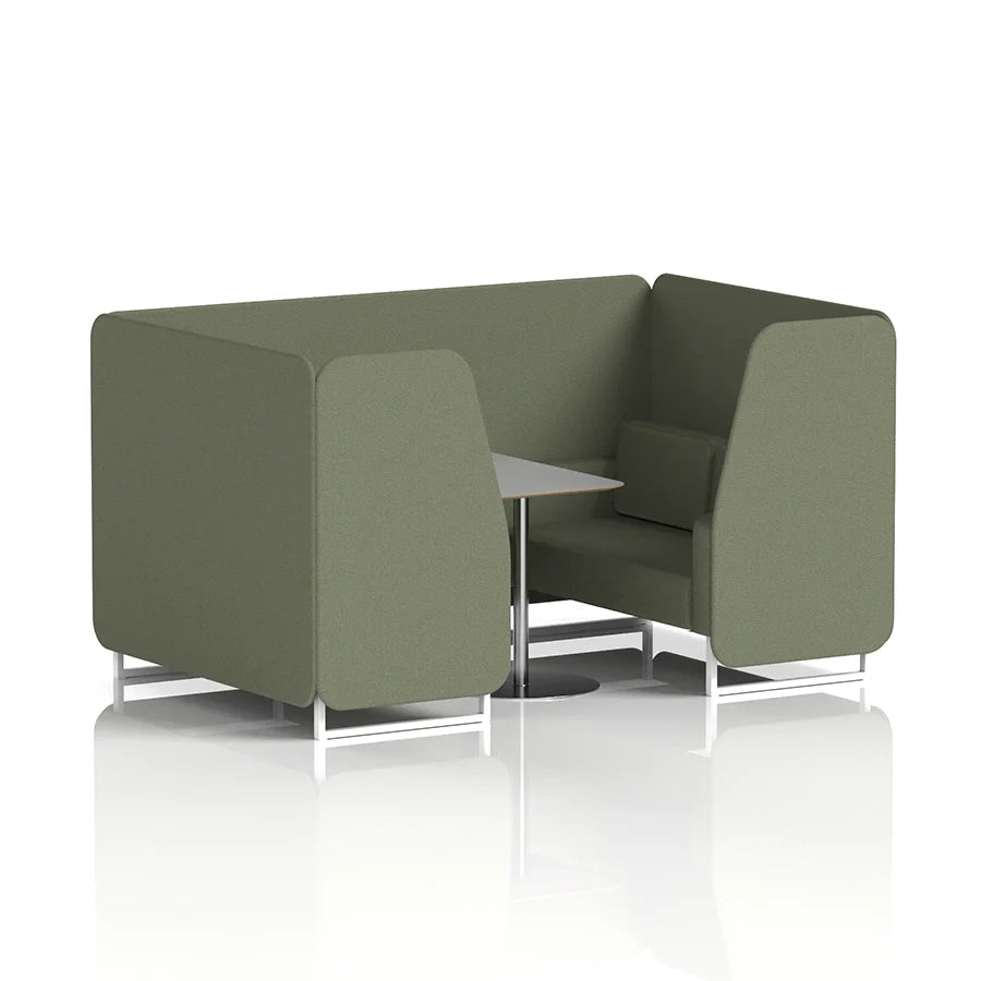 Brixworth Booth in Single Tone - 4 Seater with Grey Table