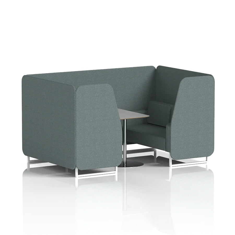 Brixworth Booth in Single Tone - 4 Seater with Grey Table
