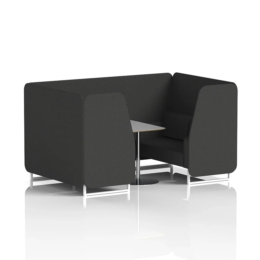Brixworth Booth in Single Tone - 4 Seater with Grey Table