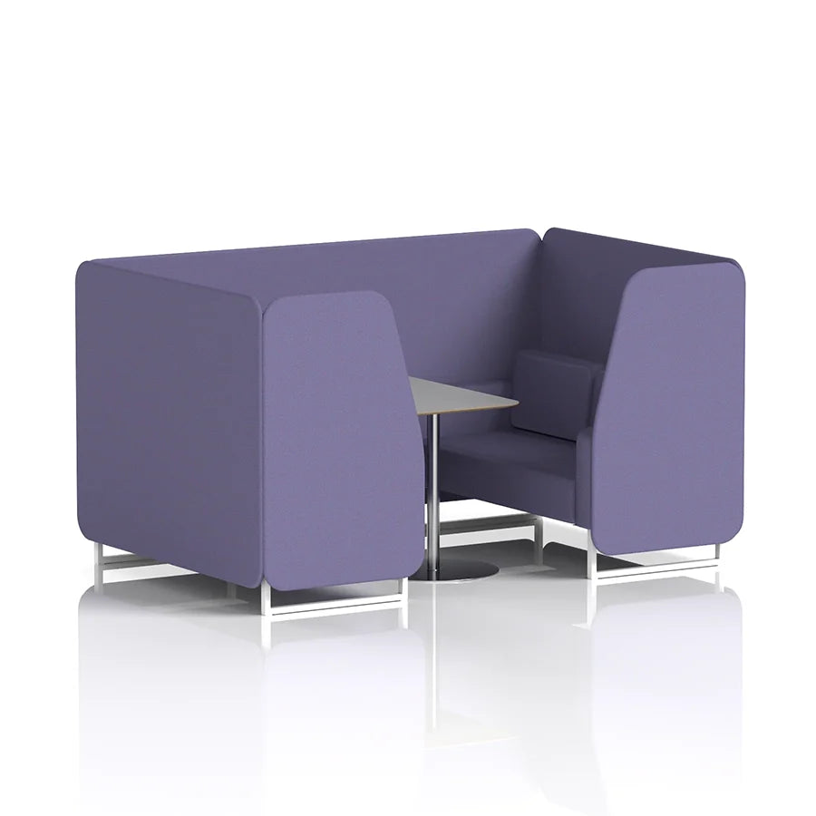 Brixworth Booth in Single Tone - 4 Seater with Grey Table
