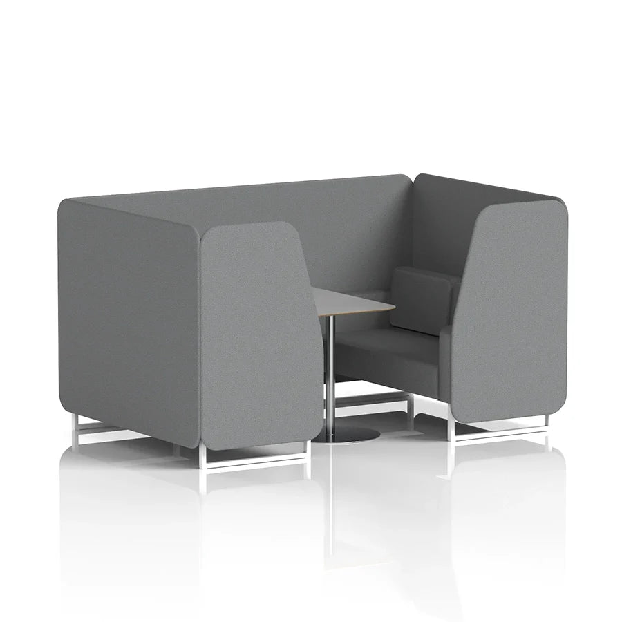 Brixworth Booth in Single Tone - 4 Seater with Grey Table