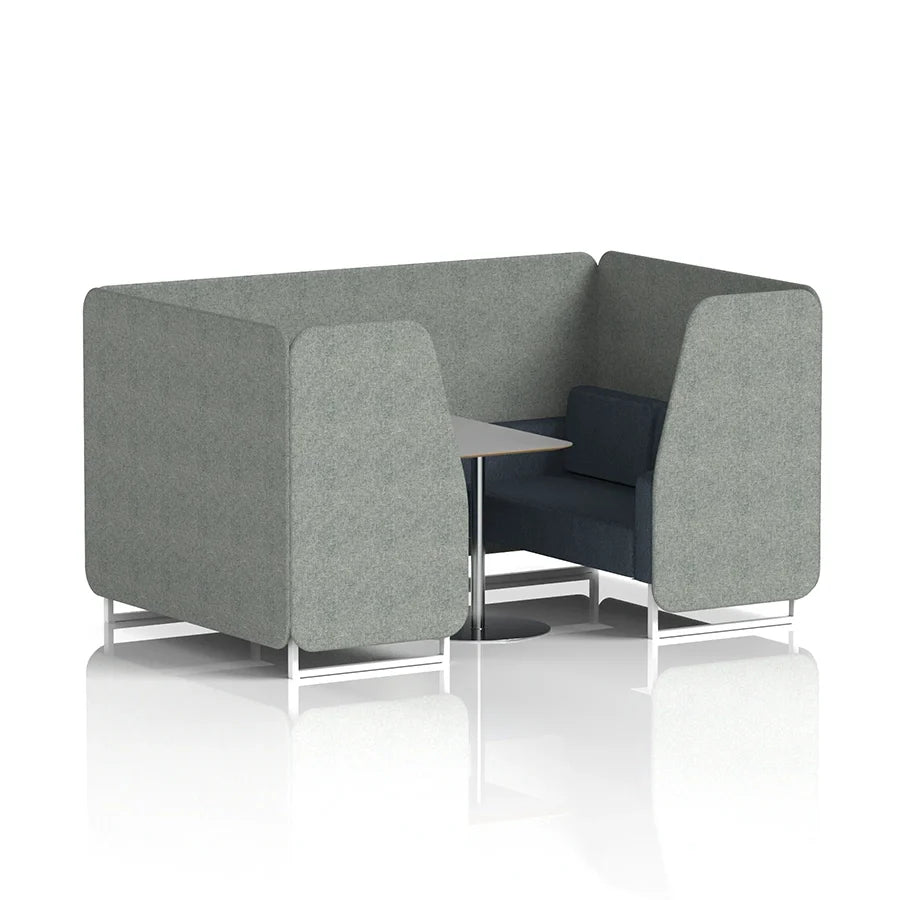 Brixworth Booth in Two Tone - 4 Seater with Grey Table