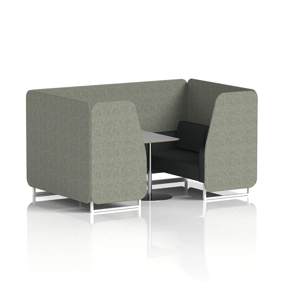 Brixworth Booth in Two Tone - 4 Seater with Grey Table