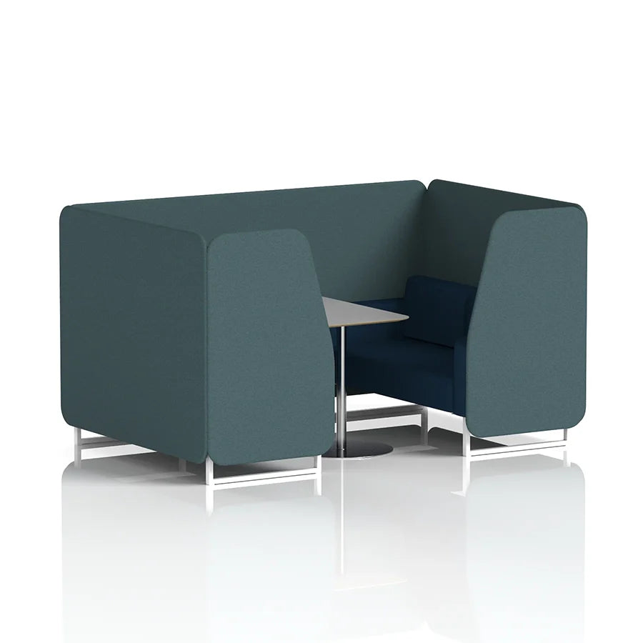 Brixworth Booth in Two Tone - 4 Seater with Grey Table