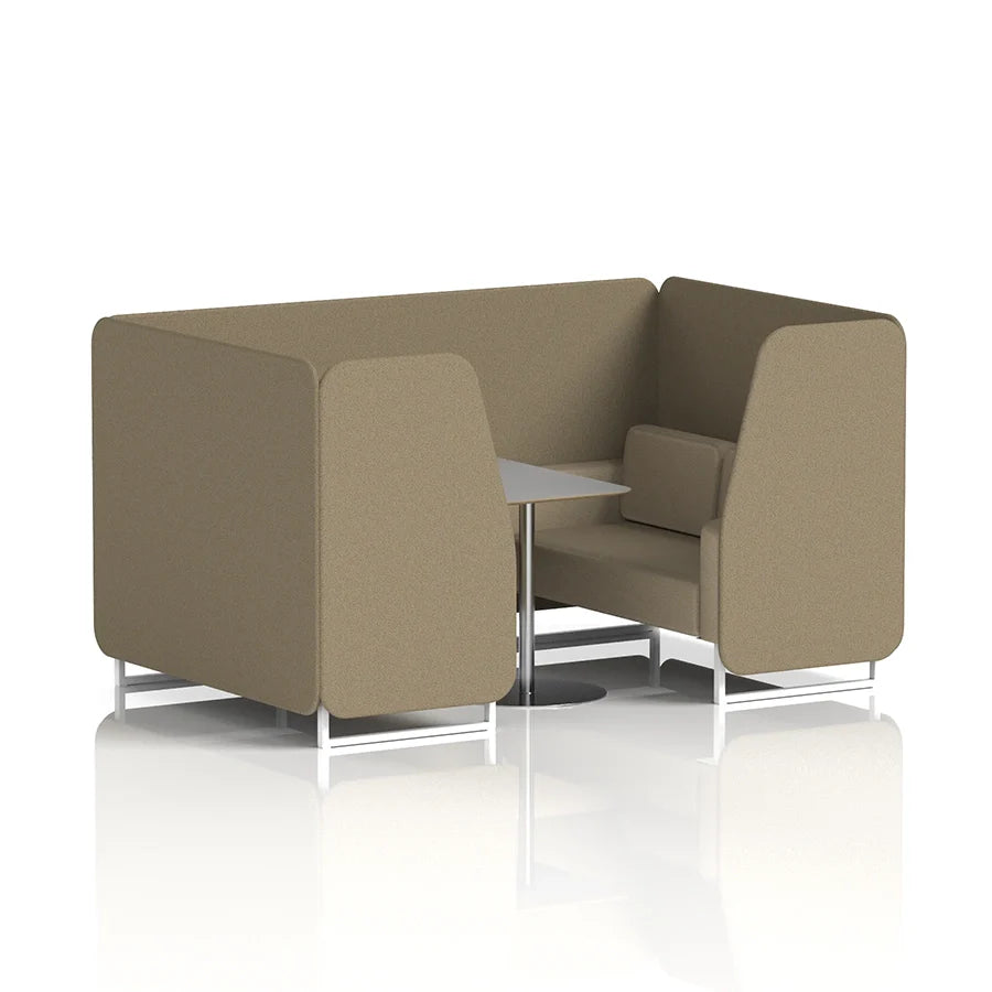 Brixworth Booth in Two Tone - 4 Seater with Grey Table