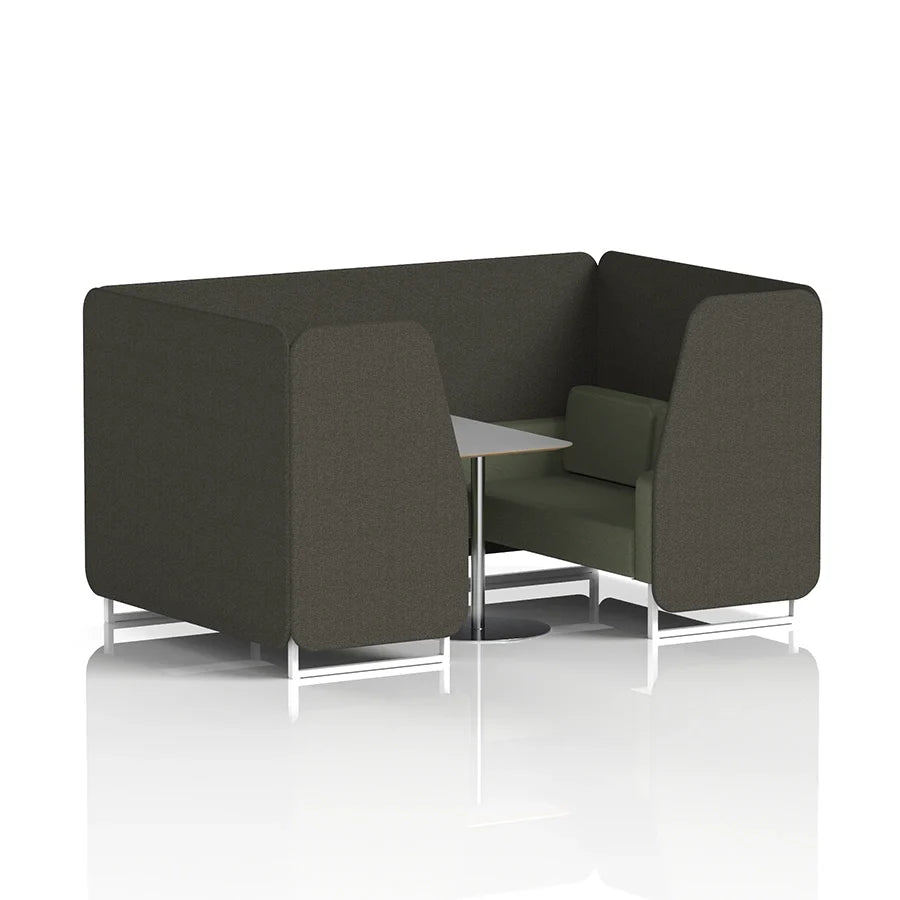 Brixworth Booth in Two Tone - 4 Seater with Grey Table