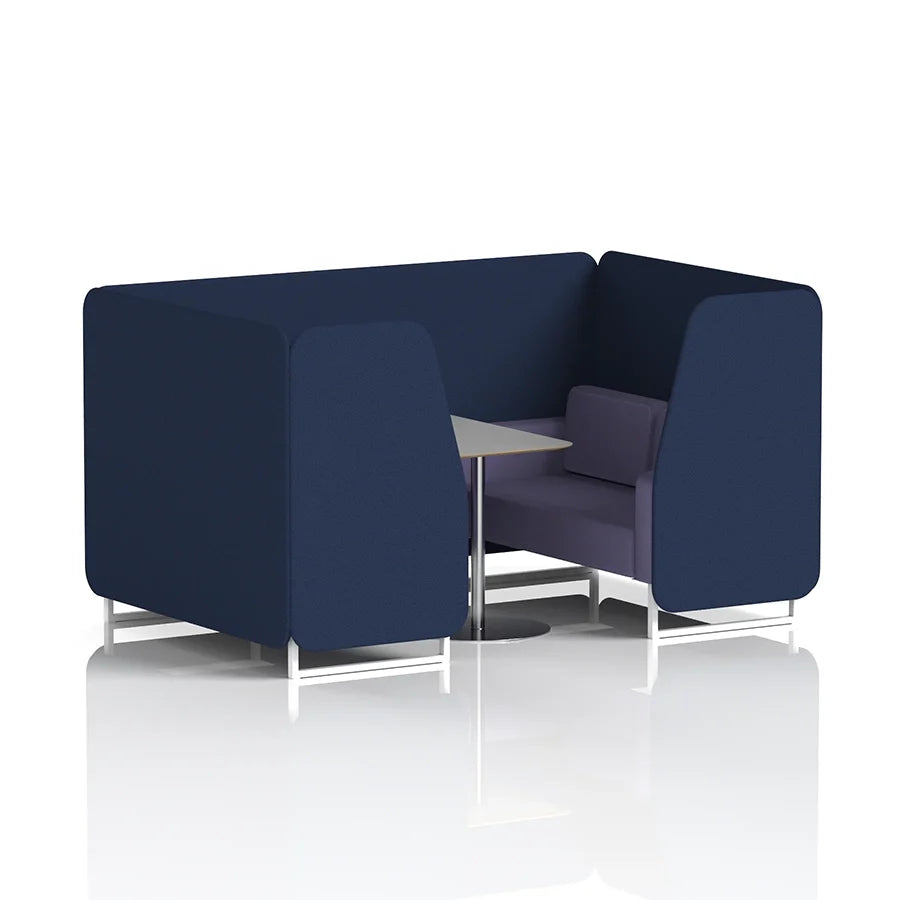 Brixworth Booth in Two Tone - 4 Seater with Grey Table