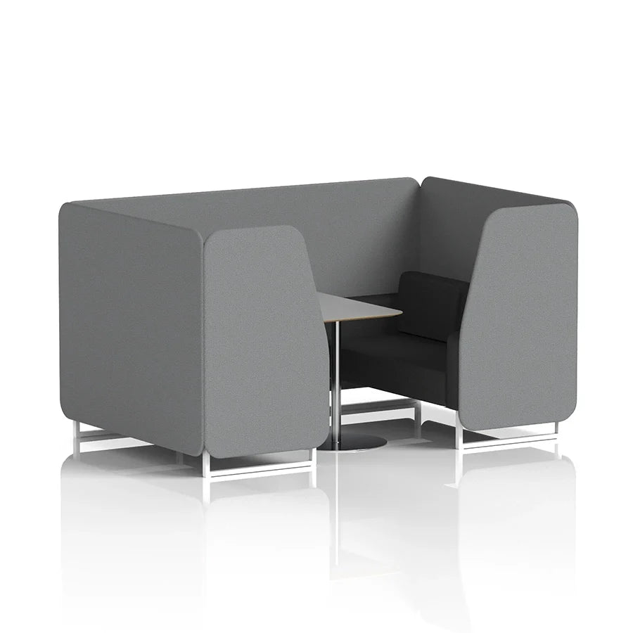 Brixworth Booth in Two Tone - 4 Seater with Grey Table