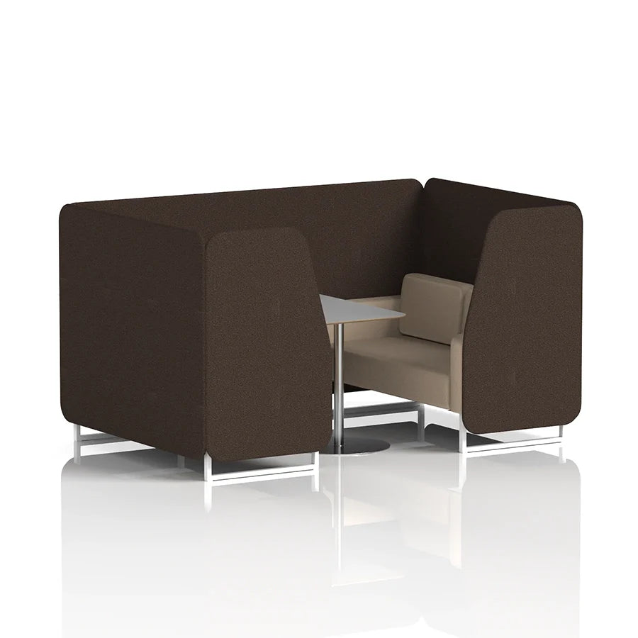Brixworth Booth in Two Tone - 4 Seater with Grey Table