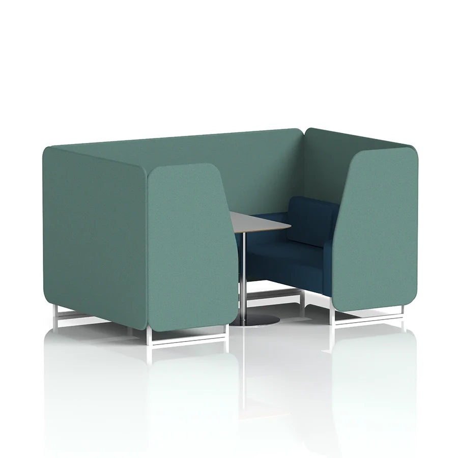 Brixworth Booth in Two Tone - 4 Seater with Grey Table