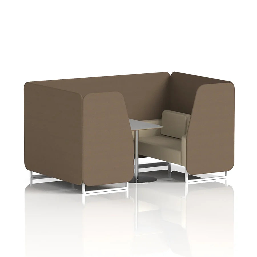 Brixworth Booth in Two Tone - 4 Seater with Grey Table