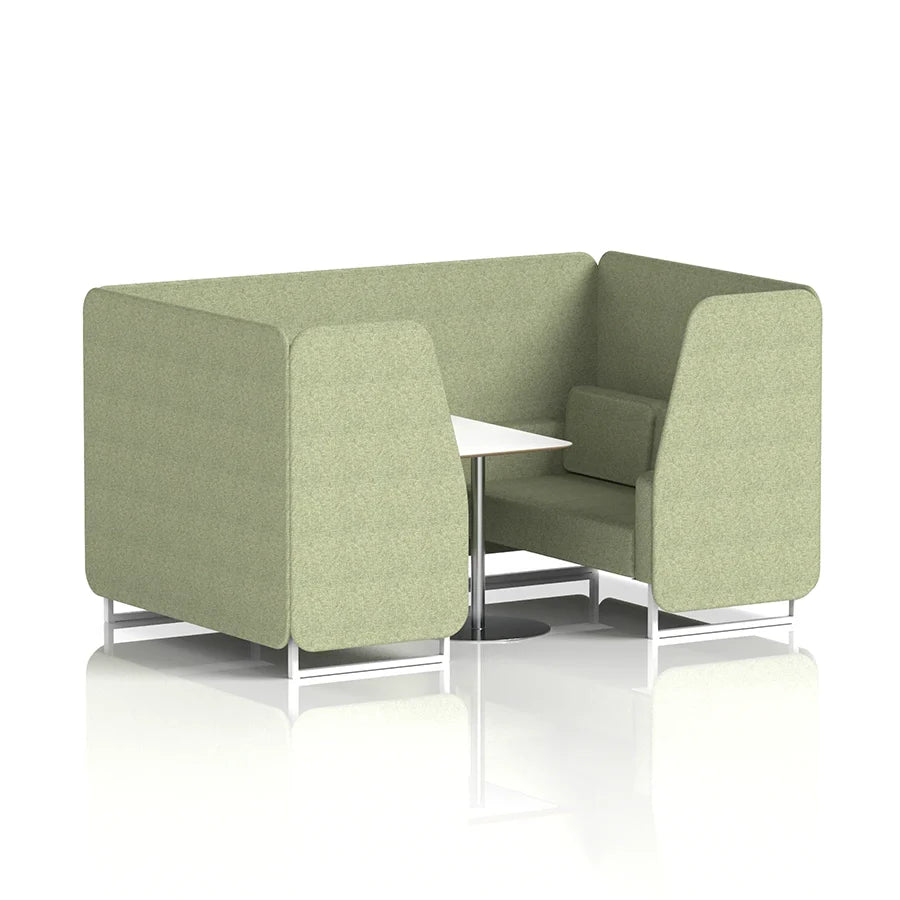 Brixworth Booth in Single Tone - 4 Seater with White Table