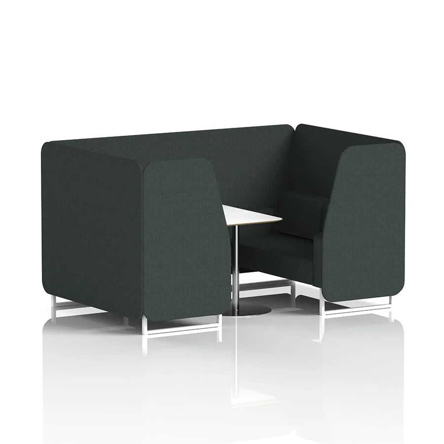 Brixworth Booth in Single Tone - 4 Seater with White Table