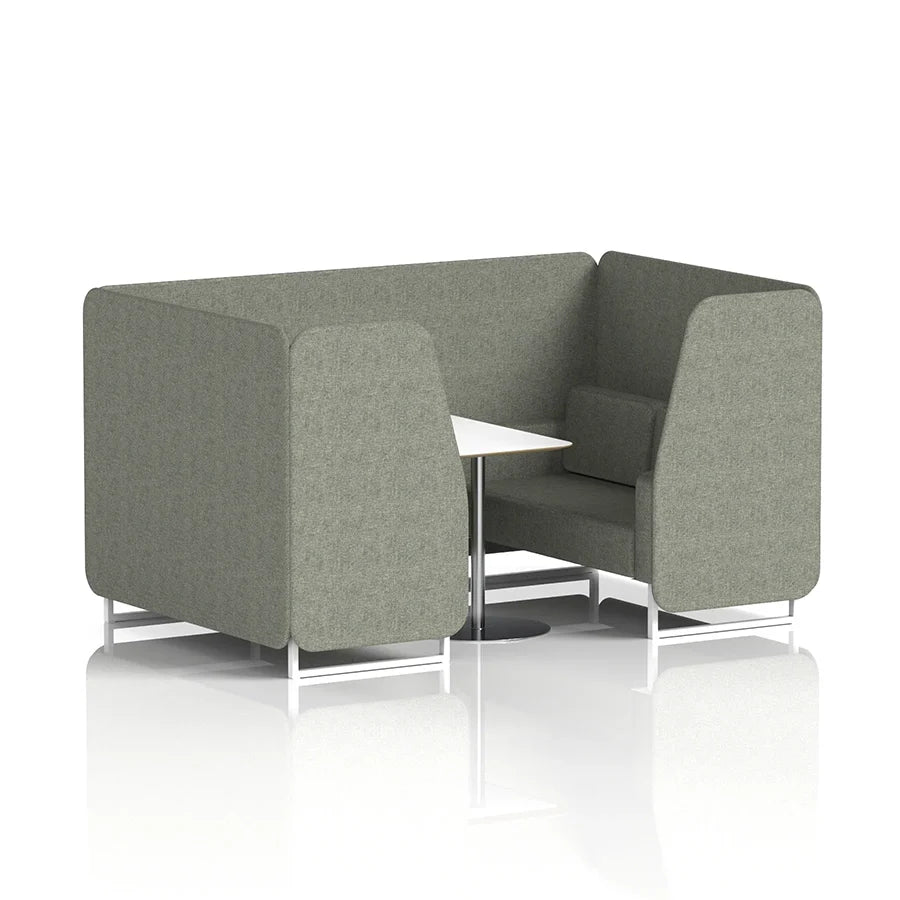 Brixworth Booth in Single Tone - 4 Seater with White Table