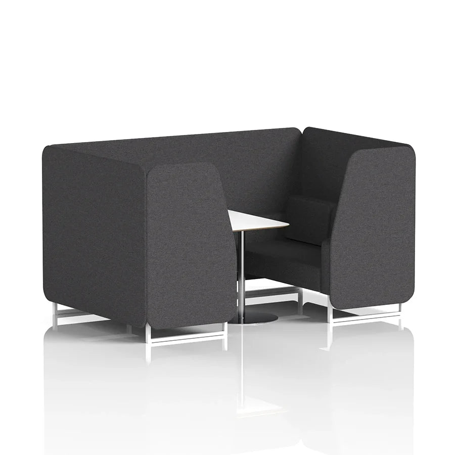 Brixworth Booth in Single Tone - 4 Seater with White Table