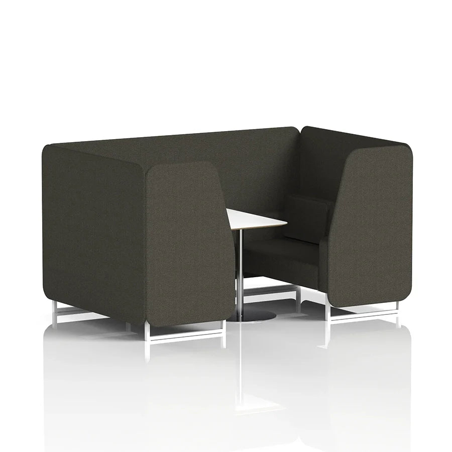 Brixworth Booth in Single Tone - 4 Seater with White Table