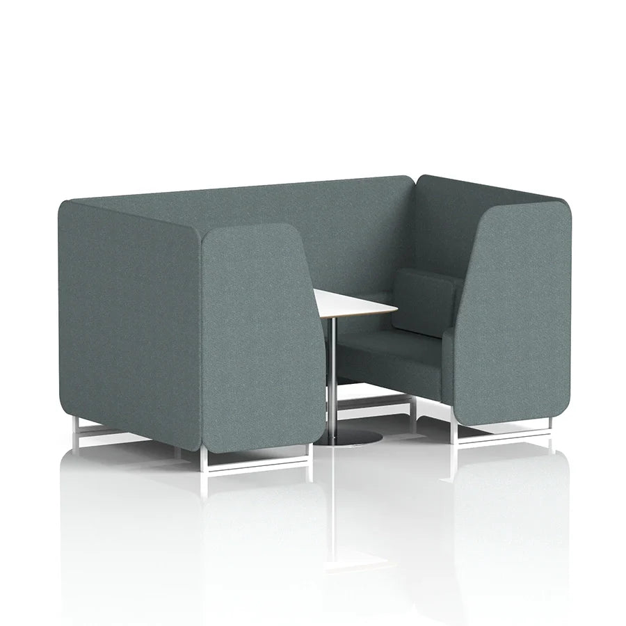 Brixworth Booth in Single Tone - 4 Seater with White Table