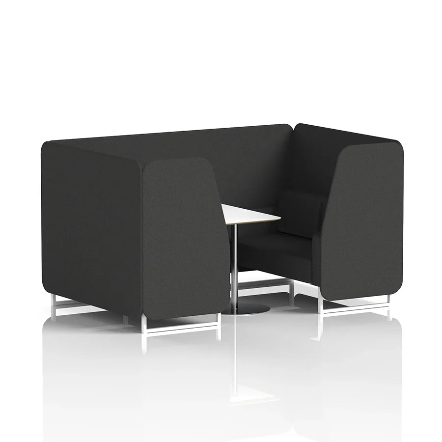 Brixworth Booth in Single Tone - 4 Seater with White Table