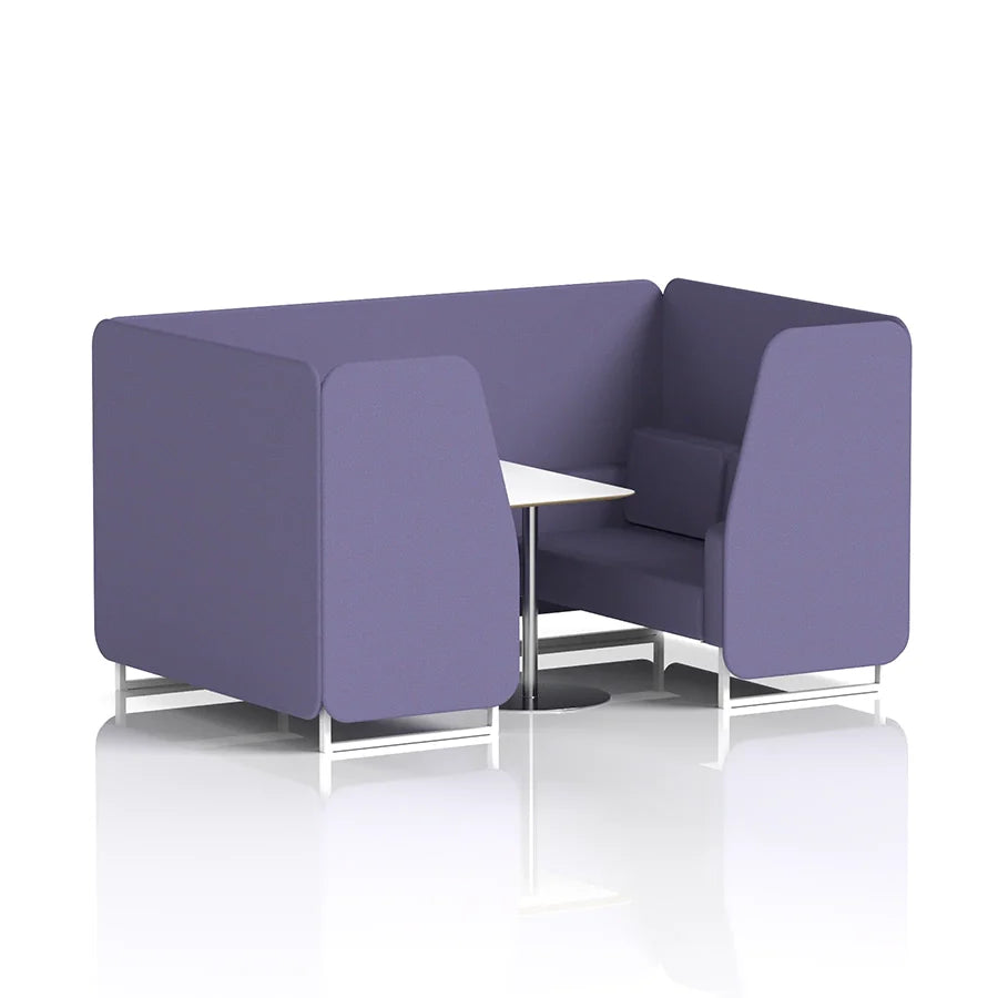 Brixworth Booth in Single Tone - 4 Seater with White Table