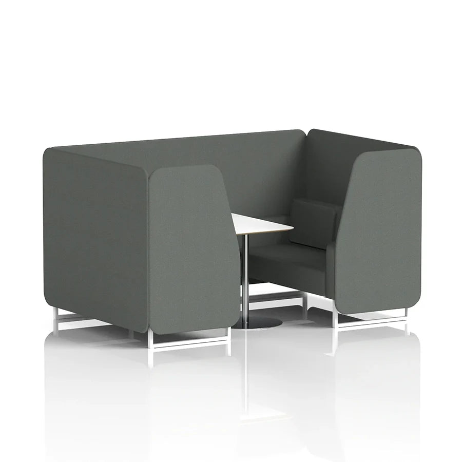 Brixworth Booth in Single Tone - 4 Seater with White Table