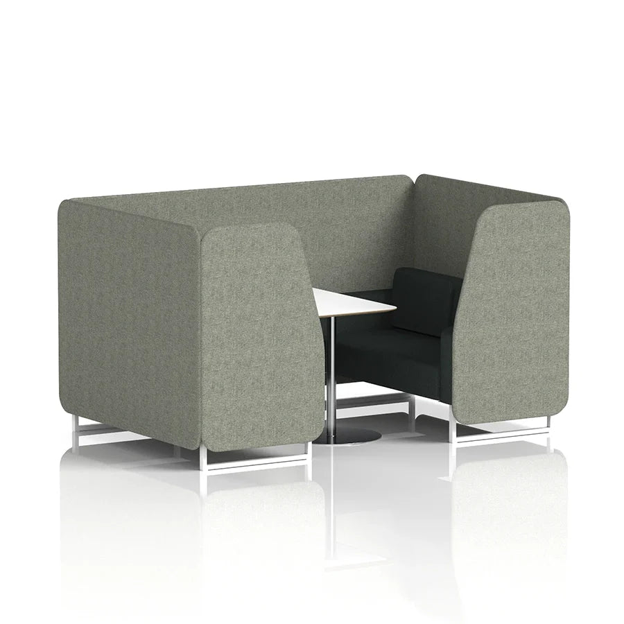 Brixworth Booth in Two Tone - 4 Seater with White Table