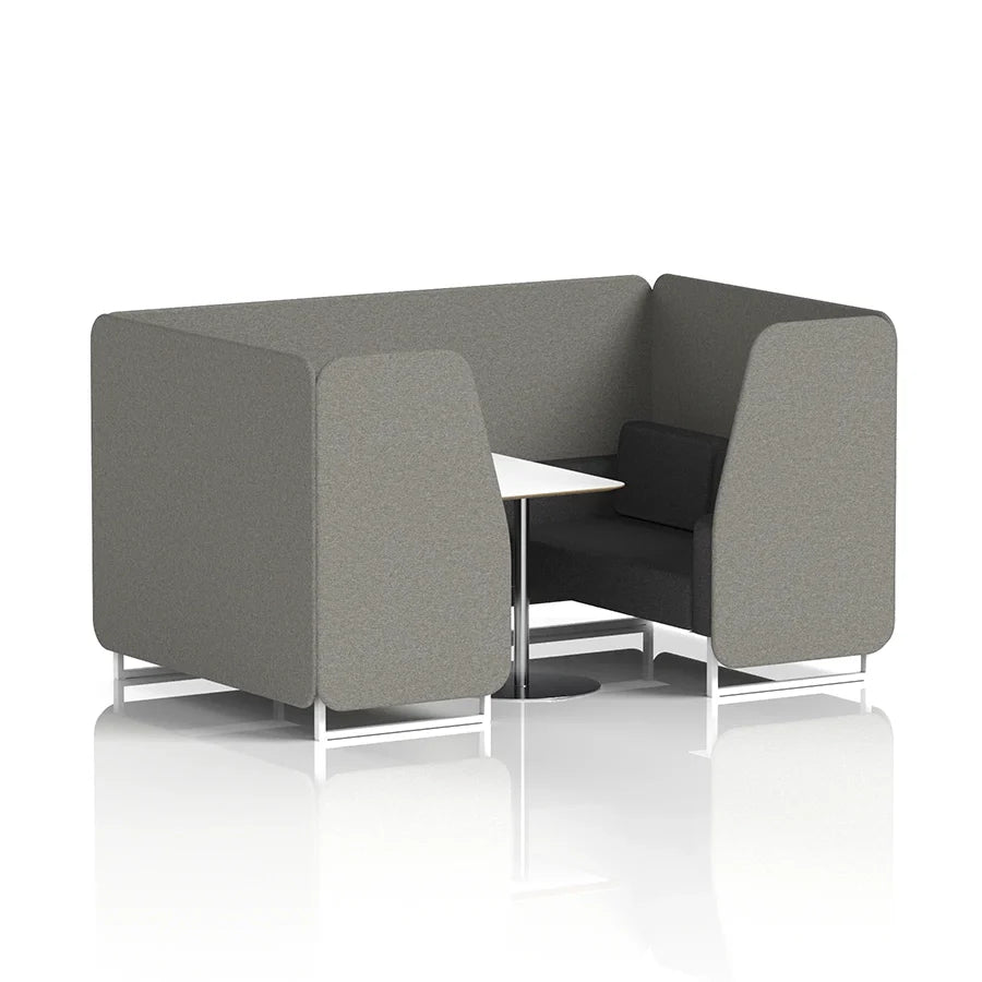 Brixworth Booth in Two Tone - 4 Seater with White Table