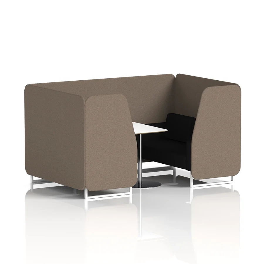 Brixworth Booth in Two Tone - 4 Seater with White Table