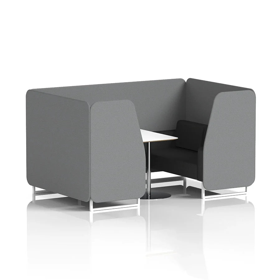 Brixworth Booth in Two Tone - 4 Seater with White Table