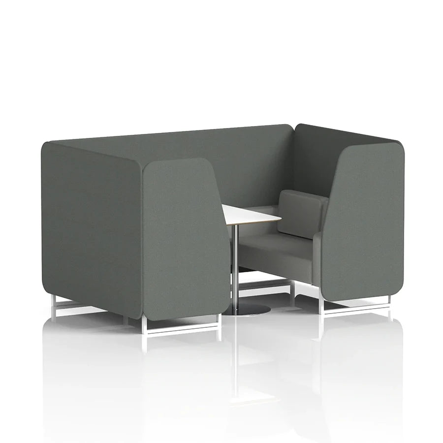 Brixworth Booth in Two Tone - 4 Seater with White Table