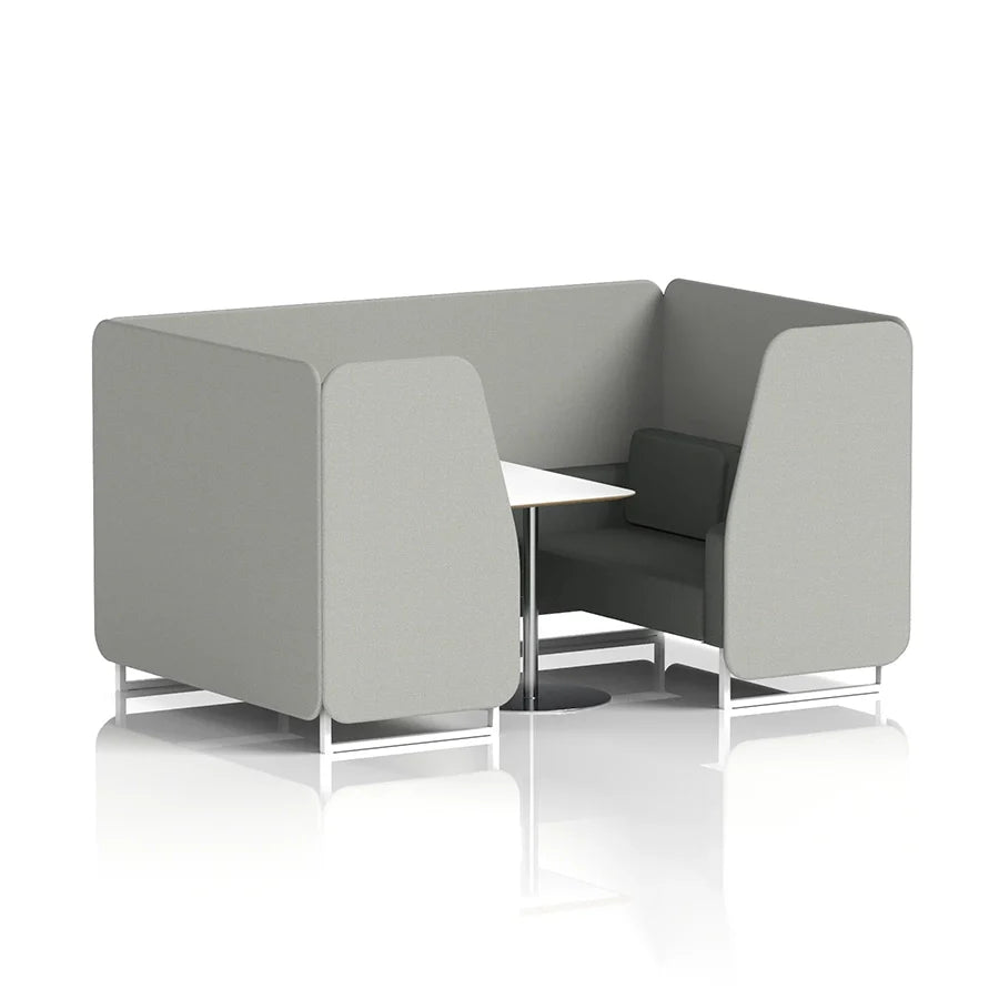 Brixworth Booth in Two Tone - 4 Seater with White Table