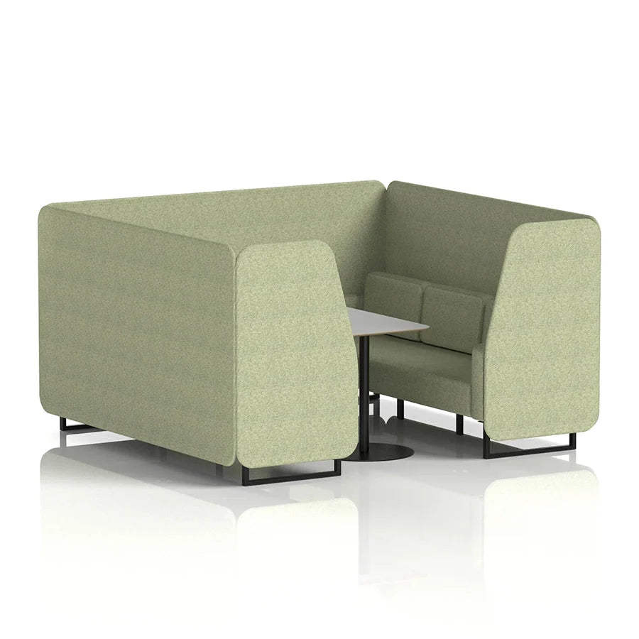 Brixworth Booth in Single Tone - 6 Seater with Grey Table