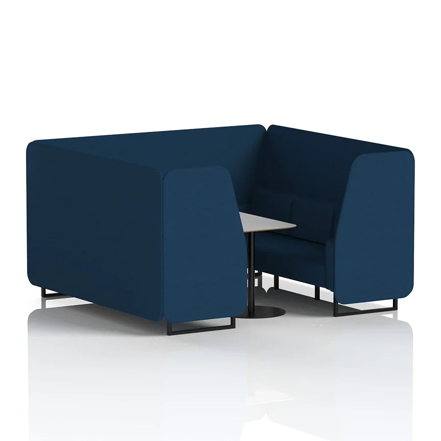 Brixworth Booth in Single Tone - 6 Seater with Grey Table