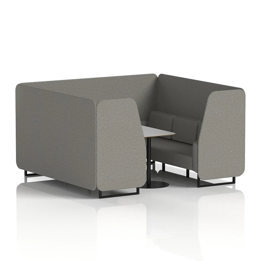 Brixworth Booth in Single Tone - 6 Seater with Grey Table