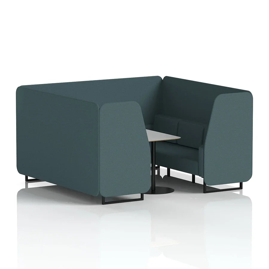 Brixworth Booth in Single Tone - 6 Seater with Grey Table