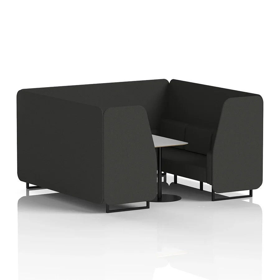 Brixworth Booth in Single Tone - 6 Seater with Grey Table