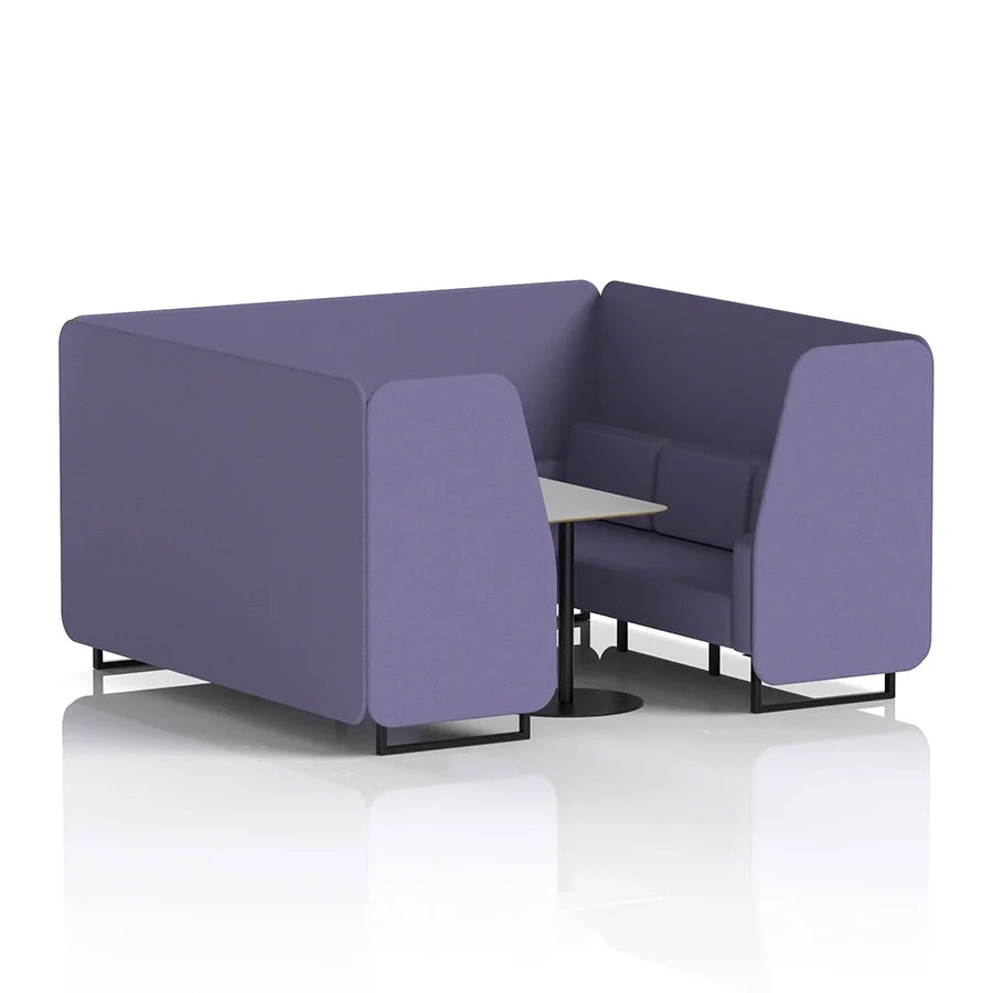 Brixworth Booth in Single Tone - 6 Seater with Grey Table