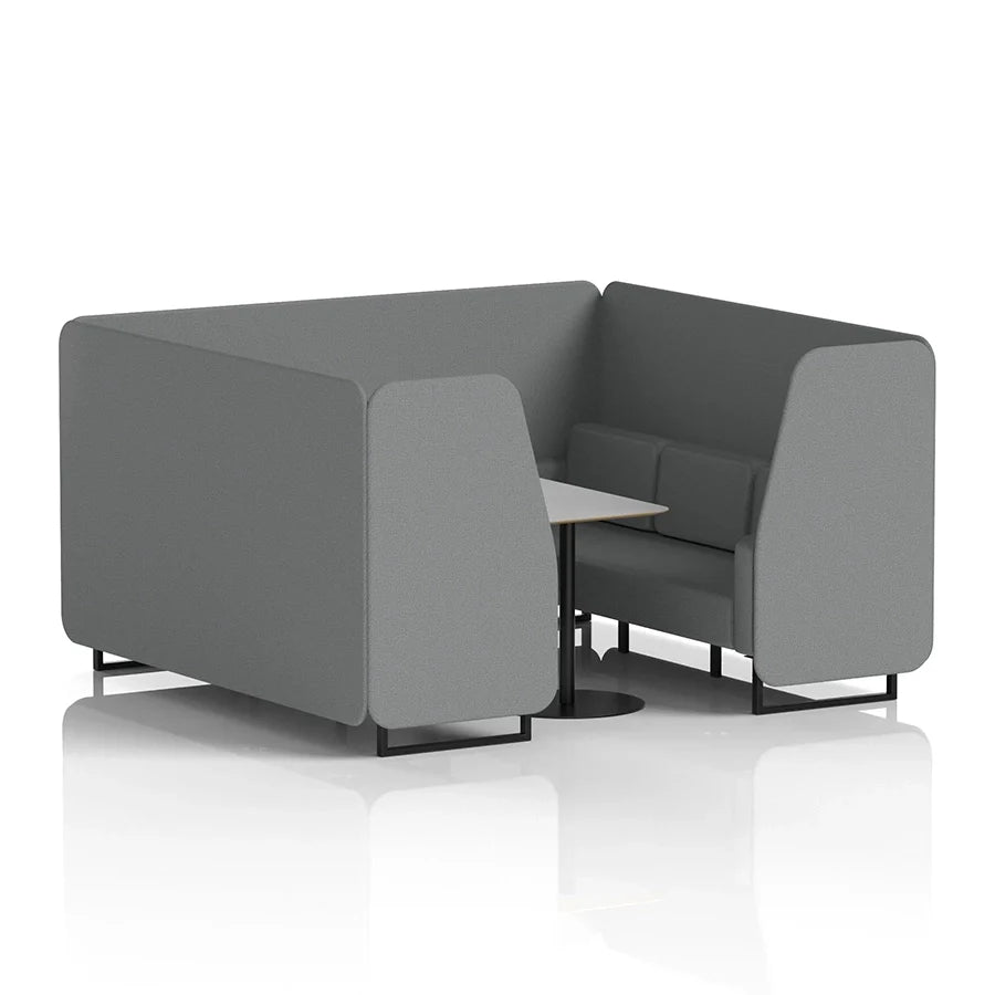 Brixworth Booth in Single Tone - 6 Seater with Grey Table